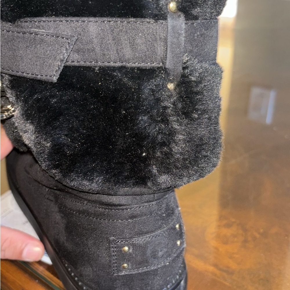 Black Fur-Lined Boots